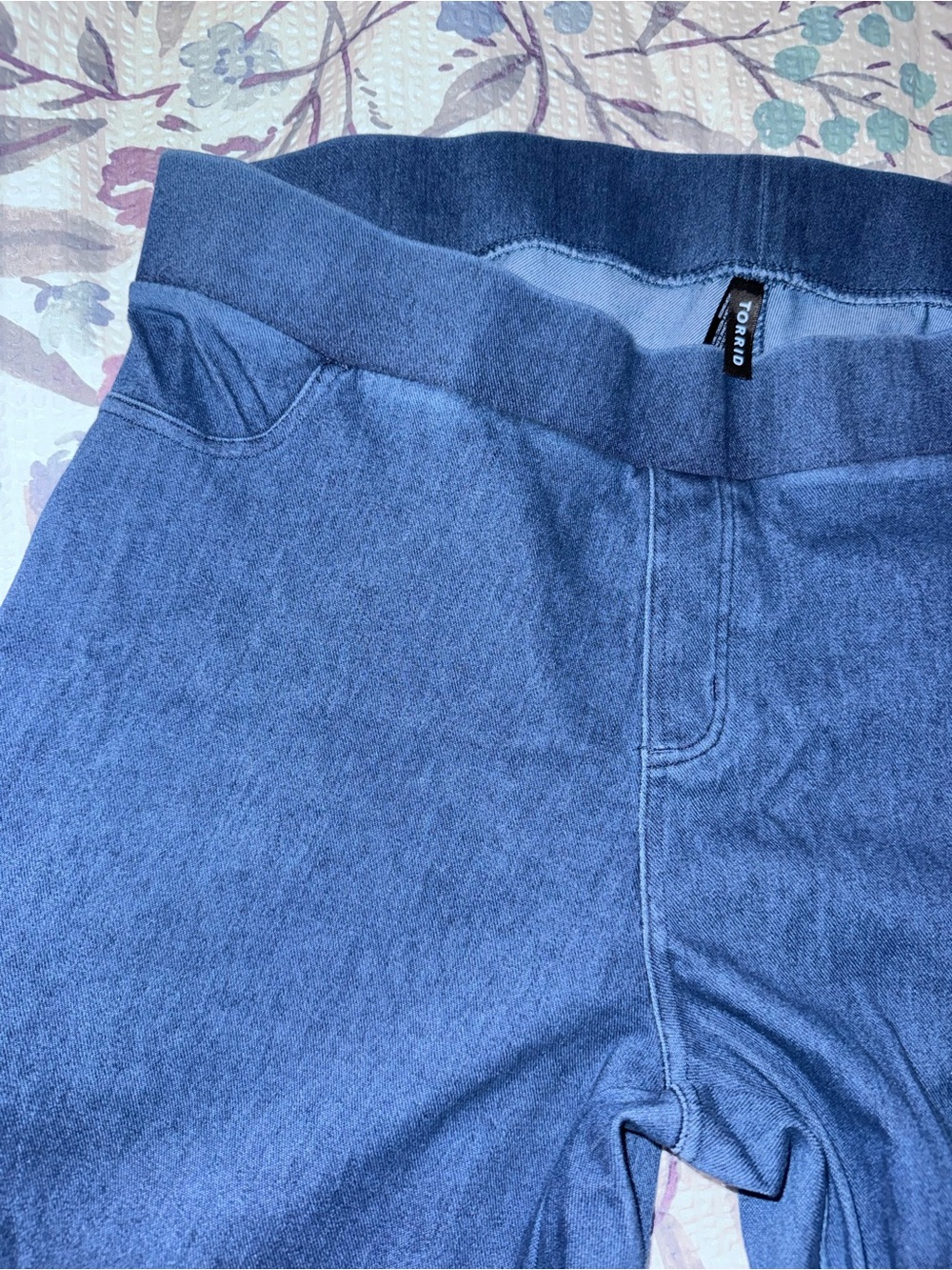 torrid Blue Stretch Knit Denim Leggings